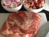Vorbereitung Schweinefleisch