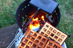 Waffeln, Glut und Feuer