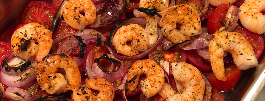 Tomaten Garnelen Grillsalat vom Beefer Oberhitzengrill